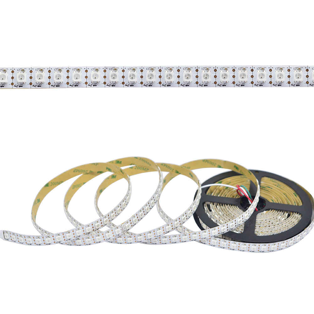 WS2812B DC5V Series Flexible LED Strip Lights, Programmable Pixel Full Color Chasing Waterproof Optional LED Strip Lights, 96LEDs/m 1.64-16.4ft Per Reel By Sale WS2812B DC5V Series Flexible LED Strip Lights, Programmable Pixel Full Color Chasing Waterproof Optional LED Strip Lights, 96LEDs/m 1.64-16.4ft Per Reel By Sale